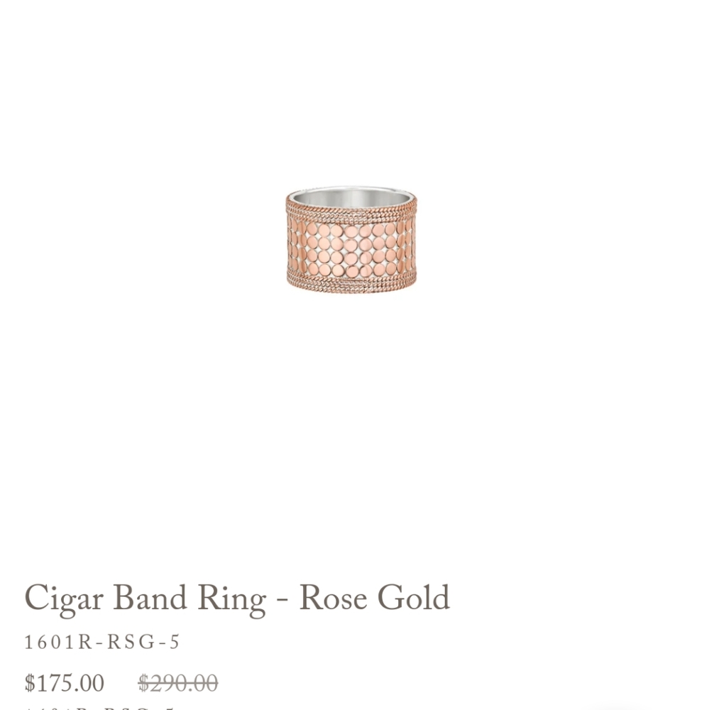 Gorgeous Anna Beck Cigar Band Ring